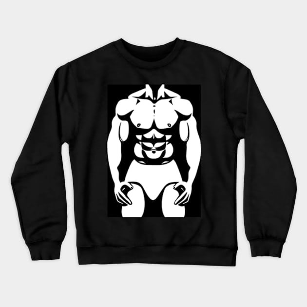 Muscle Man Physique Crewneck Sweatshirt by ArtFactoryAI